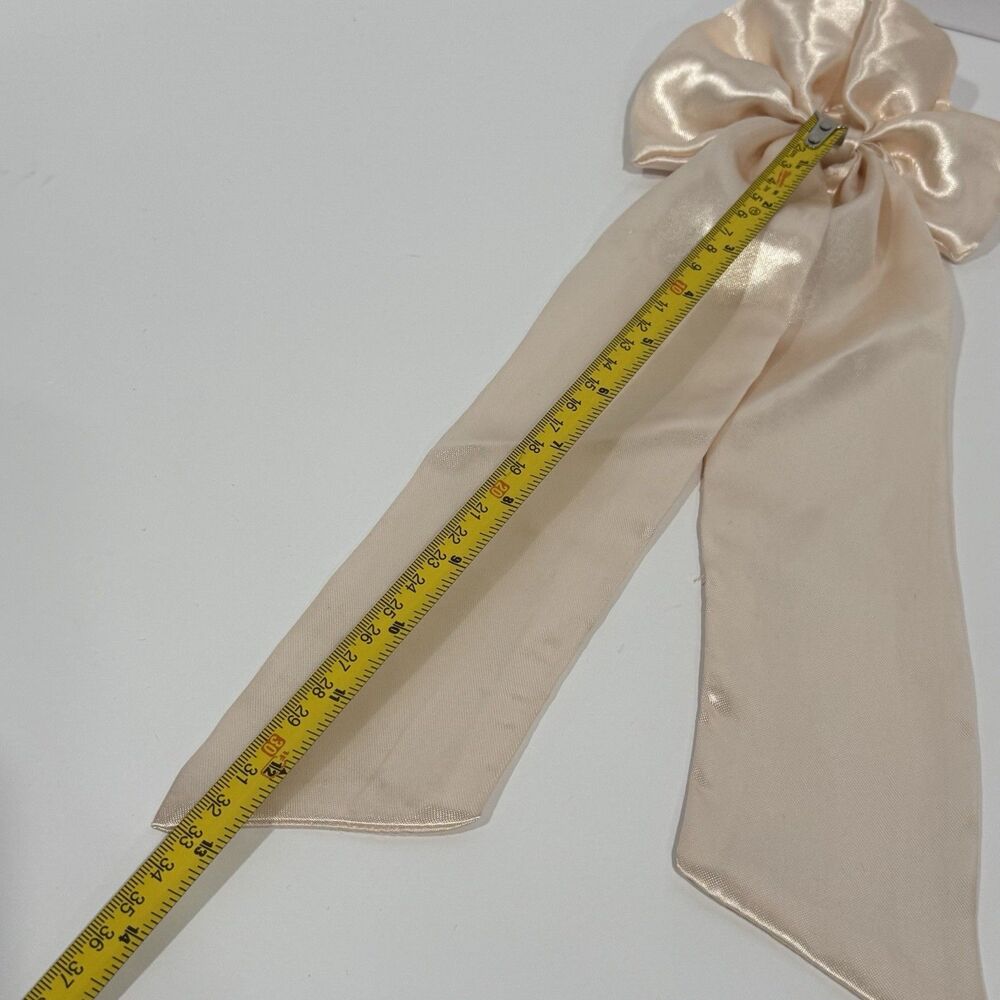 Oversized Satin Bow Bridal Bow Wedding Hair Bow Long Tail Bow Women’s Hair Bow - Picture 8 of 15
